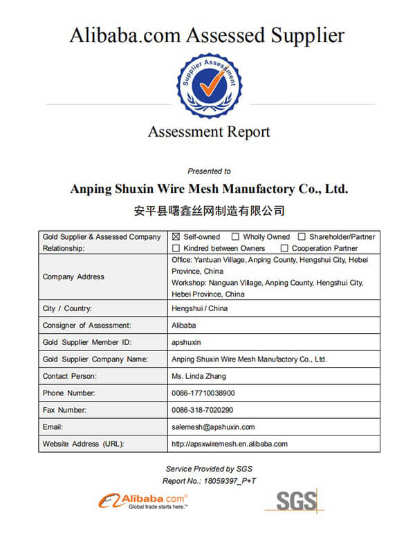 SGS audit report